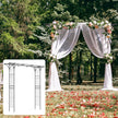 Metall – Rose Arch Trädgårdsbåge för klätterväxter Spaljé – 206 x 52 x 206 cm – Svart