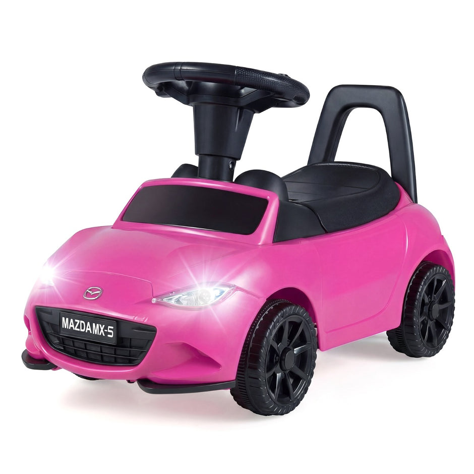 Rutschauto – mit Licht och Kippschutz Stauraum unter dem Sitz Rutschfahrzeug Kinderfahrzeug – Rosa