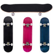 Skateboard – Complete Funboard Minicruiser Träbräda Longboard – 20 x 79 cm – Svart