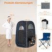 Bärbar – ångbastu Hembastu för personer med liters ånggenerator – 1-2 3 89 x 89 x 149 cm – Svart