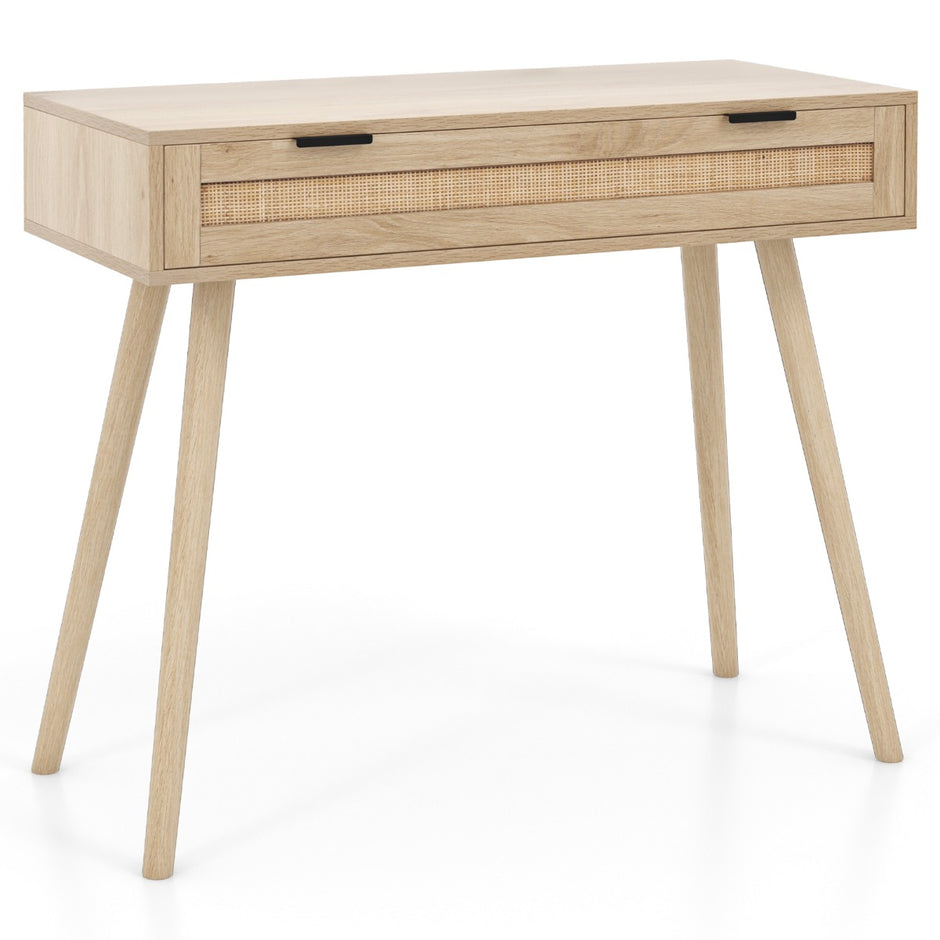 Rotting – konsolbord med utdragbar låda entrébord bondgård träbord – Natur