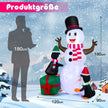 Uppblåsbar – snögubbe med pingviner Juldekoration utomhus XL – 180 cm – Vit