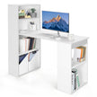 Skrivbord – med bokhylla Datorbord hyllor PC – 6 – Vit