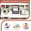 Skrivbord – med lådor och fack Datorbord – 2 5 120 x 60 x 110 cm – Vit