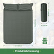 Självuppblåsande – campingmatta Bekväm liggunderlag utomhus – 186 x 130 x 4 cm – Grön