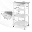 Serveringsvagn – Rullande köksö med bänkskiva – 47 x 39 x 85 cm – Vit