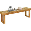 Bänk – Trädgårdsmöbler i massivt trä Lastkapacitet upp till Teak – 360 kg 132 x 34 x 43,5 cm – Natur