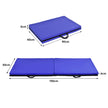 Mjuk – golvmatta, gymnastikmatta, yogamatta, hopfällbar – 180 x 60 x 4 cm – Blå