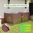 Skyddsstaket – trädgårdsstaket med paneler, väderbeständigt lamellstaket stolpar – 3 4 – Brun