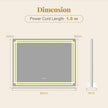 LED upplyst – sminkspegel med färgiga dimbara lägen och Smart touch styrning – 3 80 x 14 x 62 cm – Silver
