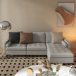 Flera – kombinerade soffsamlingssektioner Modulär med USB portar och uttag – 247 x 130 x 80 cm – Ljusgrå