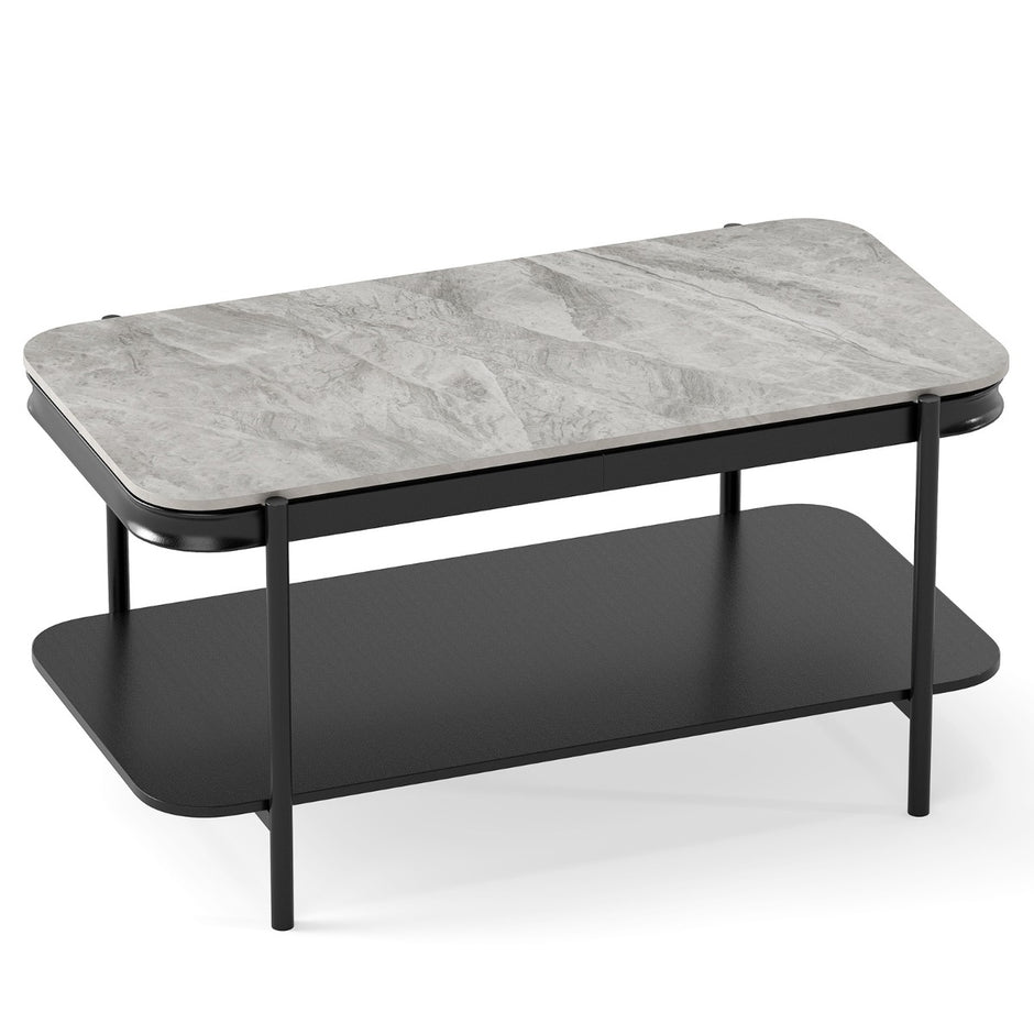 Rektangulär – soffbord Modern Cocktailbord Kaffebord Accentbord – Grå