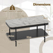 Rektangulär – soffbord Modern Cocktailbord Kaffebord Accentbord – Grå