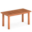 Rektangulärt – soffbord i trä med gallertopp, inomhus, naturlig, – 90 x 45 x 43,5 cm – Natur