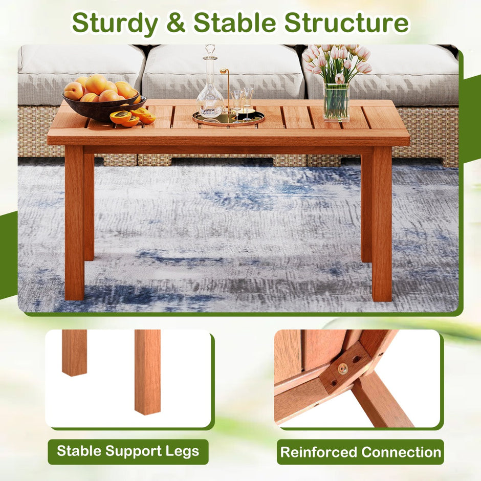 Rektangulärt – soffbord i trä med gallertopp, inomhus, naturlig, – 90 x 45 x 43,5 cm – Natur