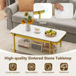 Rektangulär – soffbord Modern cocktailbord kaffebord akcentbord – Vit