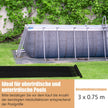 Solfångare – poolvärme solvärme av UV beständig plast – 300 x 75 cm – Svart