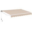 Markis – med vev balkong solskydd – 400 x 250 cm – Beige