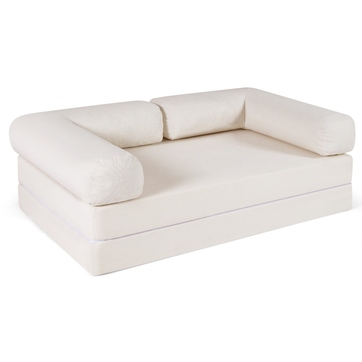 sits – sovsofa sovfåtölj med avtagbara armstöd och ryggstöd vikbar – 2 – Beige