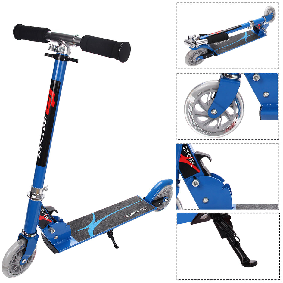 Scooter – Roller Kick Barnskoter City hopfällbar upp till – 70 kg – Blå
