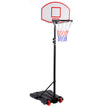 Basketstativ – mobil basketkorg med justerbar i höjdled – Röd och svart