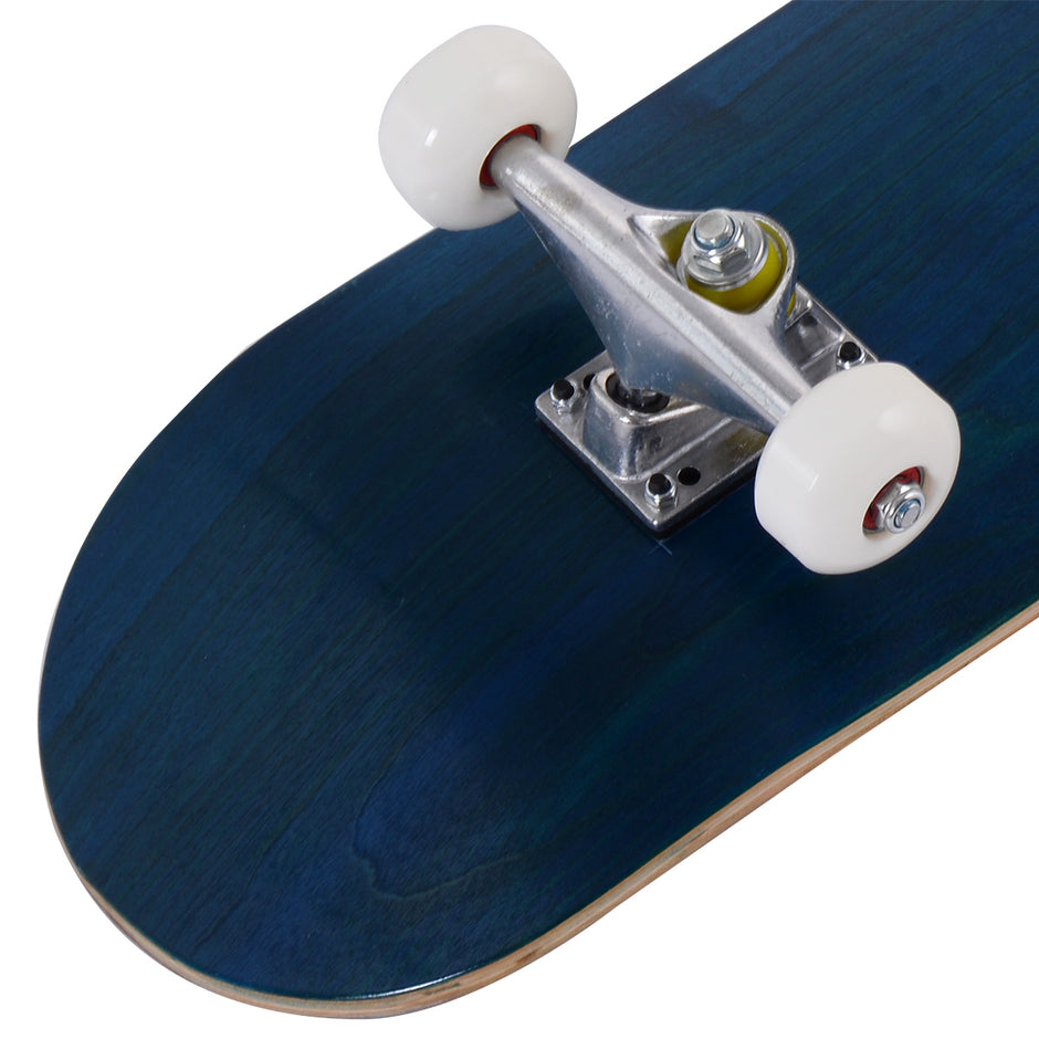 Skateboard – Complete Funboard Minicruiser Träbräda Longboard – 20 x 79 cm – Blå