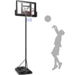 Basketstativ – Höjdjusterbar basketbåge med och hjul korgsystem för barn – 180-305 cm 2 – Svart