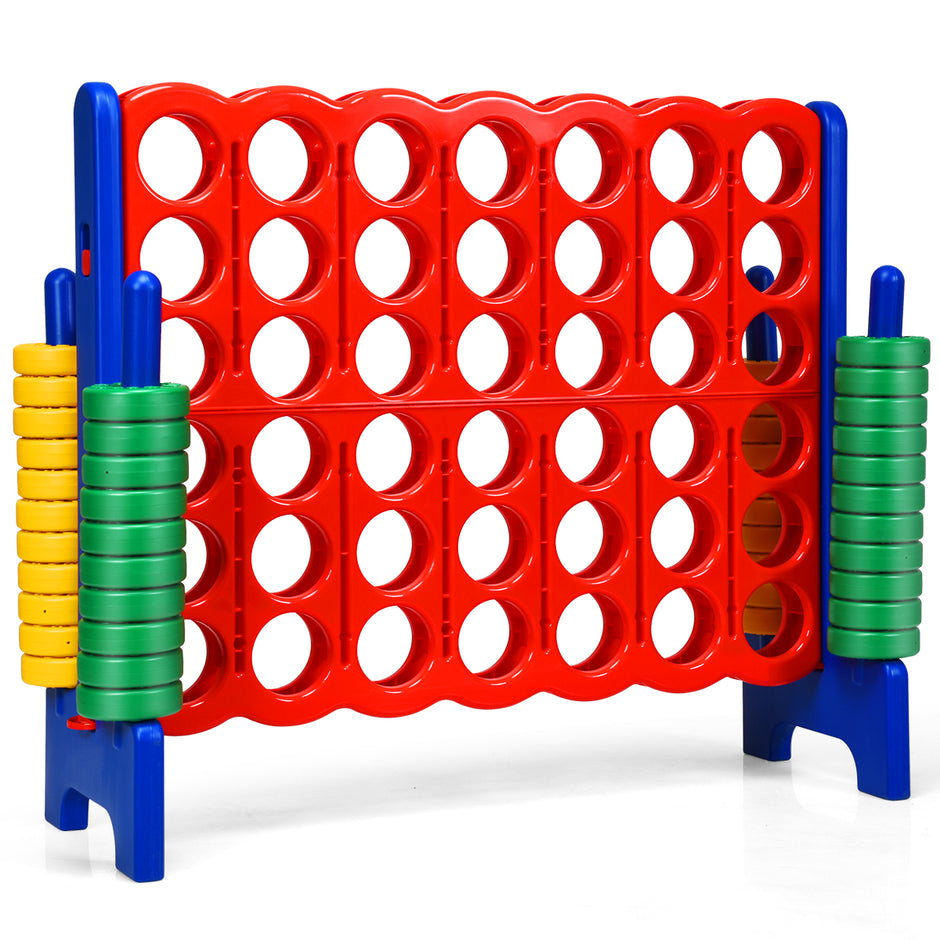 Connect – Four Game Wins Board Sets fyra i rad spel med jumboringar – 4 42 – Röd och blå