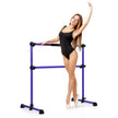 Balettstång – Balett/stretchstång Höjdjusterbar mobil – 124,5 x 71 x 120 cm – Lila
