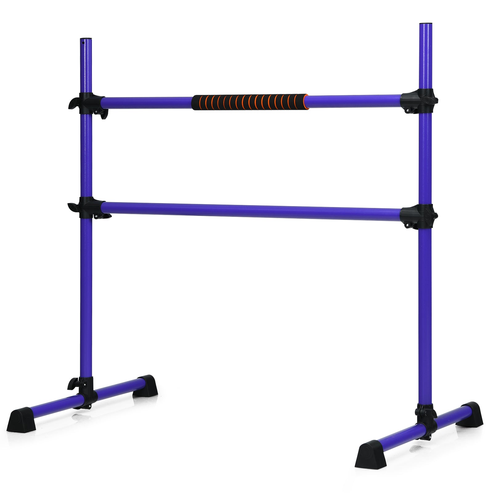 Balettstång – Balett/stretchstång Höjdjusterbar mobil – 124,5 x 71 x 120 cm – Lila