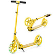 Hopfällbar – scooter med bärförmåga och LED hjul höjjusterbar sparkcykel – 100 kg 2 – Gul