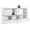 Barnleksaksskåp – av trä Barnhylla Bokhylla – 111 x 30 x 61,5 cm – Vit