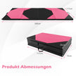 Vikbar – träningsmatta av syntetiskt läder med kardborrefästen och bärhandtag – 300 x 117 x 5 cm – Rosa