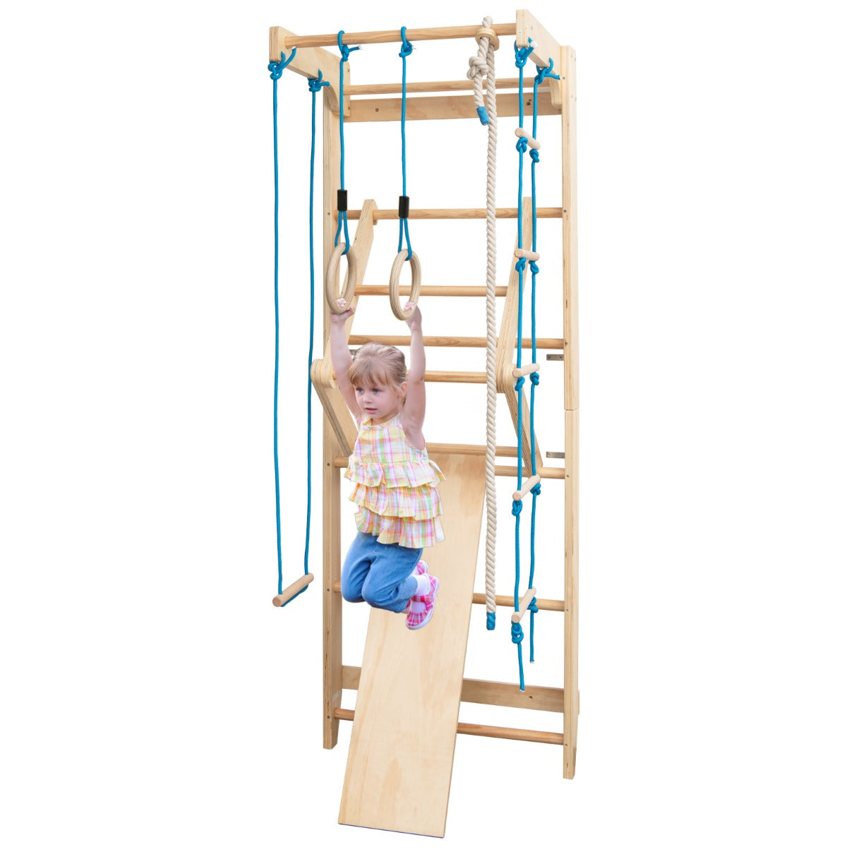 Väggstänger, – gymnastikvägg, klättervägg inklusive monteringsmaterial, – 100 kg 80 x 58,5 x 220 cm – Trä