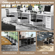 Cantilever – stolar Set med stapelbara metallbas och armstöd – 4 – Svart