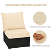 Klädsel – till trädgårdsmöbel sittdyna + ryggstöd trädgårdsstolsdynor – 60 x 60 x 15 cm 60 x 40 x 20 cm – Beige