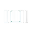Babydörrgrind – trappgrind i metall utan borrning – 80-132 cm 80-130 x 2 x 76 cm – Vit