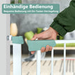 Babydörrgrind – trappgrind i metall utan borrning – 80-132 cm 80-130 x 2 x 76 cm – Vit