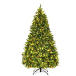 Konstgjord – julgran med LED ljus Grön – 210/225/240 cm 210 cm – Varmvit