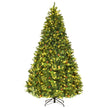 Konstgjord – julgran med LED ljus Grön – 210/225/240 cm 240 cm – Varmvit