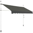 Markisklämma – solskydd UV beständig höjdjusterbar vattenavvisande – 300 x 120 cm – Grå