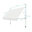Teleskopisk – markis Solskydd Utdragbart för trädgård – 300 x 120 cm – Beige