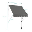 Utdragbart – solskydd med vev höjdjusterbar markis – 150 x 120 cm – Grå