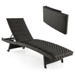 Terrass – solstol Rotting med nivå justerbart ryggstöd Mix Brown – 5 195 x 61 x 38-97 cm – Brun