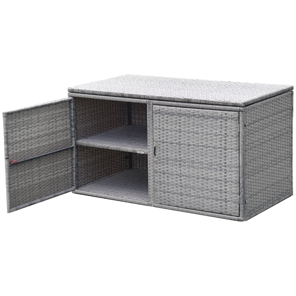 Terrasslåda – i rotting med kapacitet – 335 L 115 x 60 x 65 cm – Grå