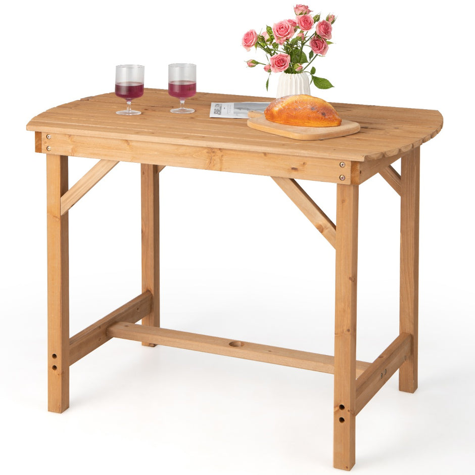 Bord – av granträ Terrass Naturligt – 100 x 60,5 x 75 cm – Natur