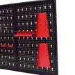 Verktygsvägg – perforerad verkstadsvägg med st. verktygshållare set expanderbar – 17 120 x 60 cm – Svart