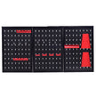Verktygsvägg – perforerad verkstadsvägg med st. verktygshållare set expanderbar – 17 120 x 60 cm – Svart