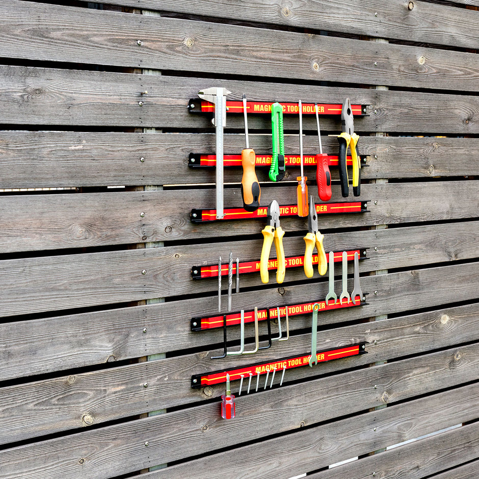 Magnetverktygshållare – Vägg Magnetremsa Set – 6 x 46 cm – Röd