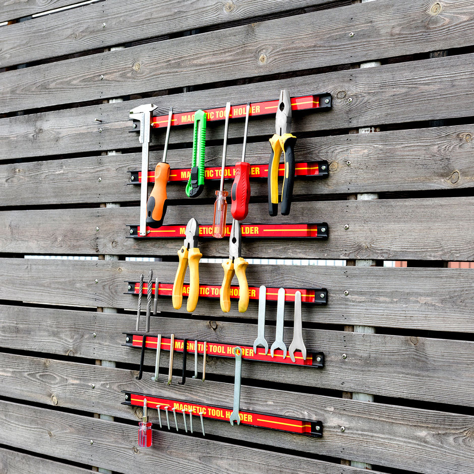 Magnetverktygshållare – Vägg Magnetremsa Set – 6 x 46 cm – Röd